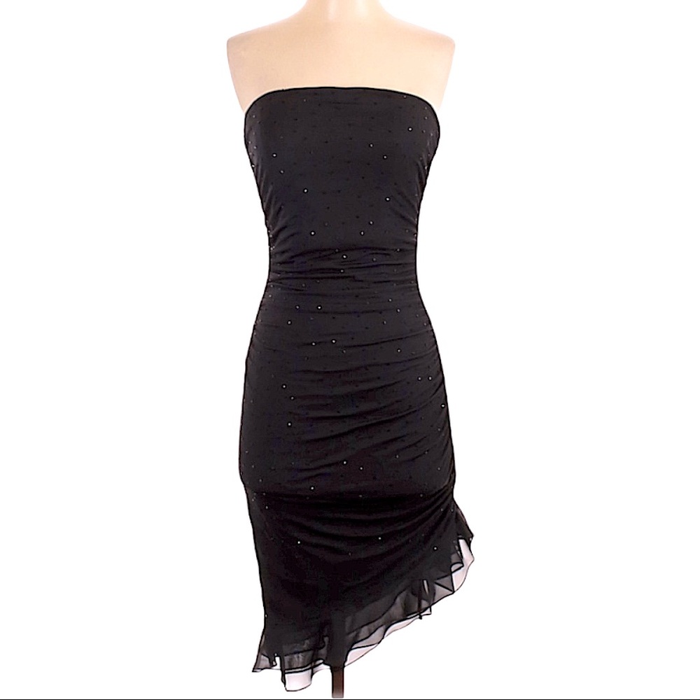 CACHE Strapless Sexy Cocktail Little Black Dress